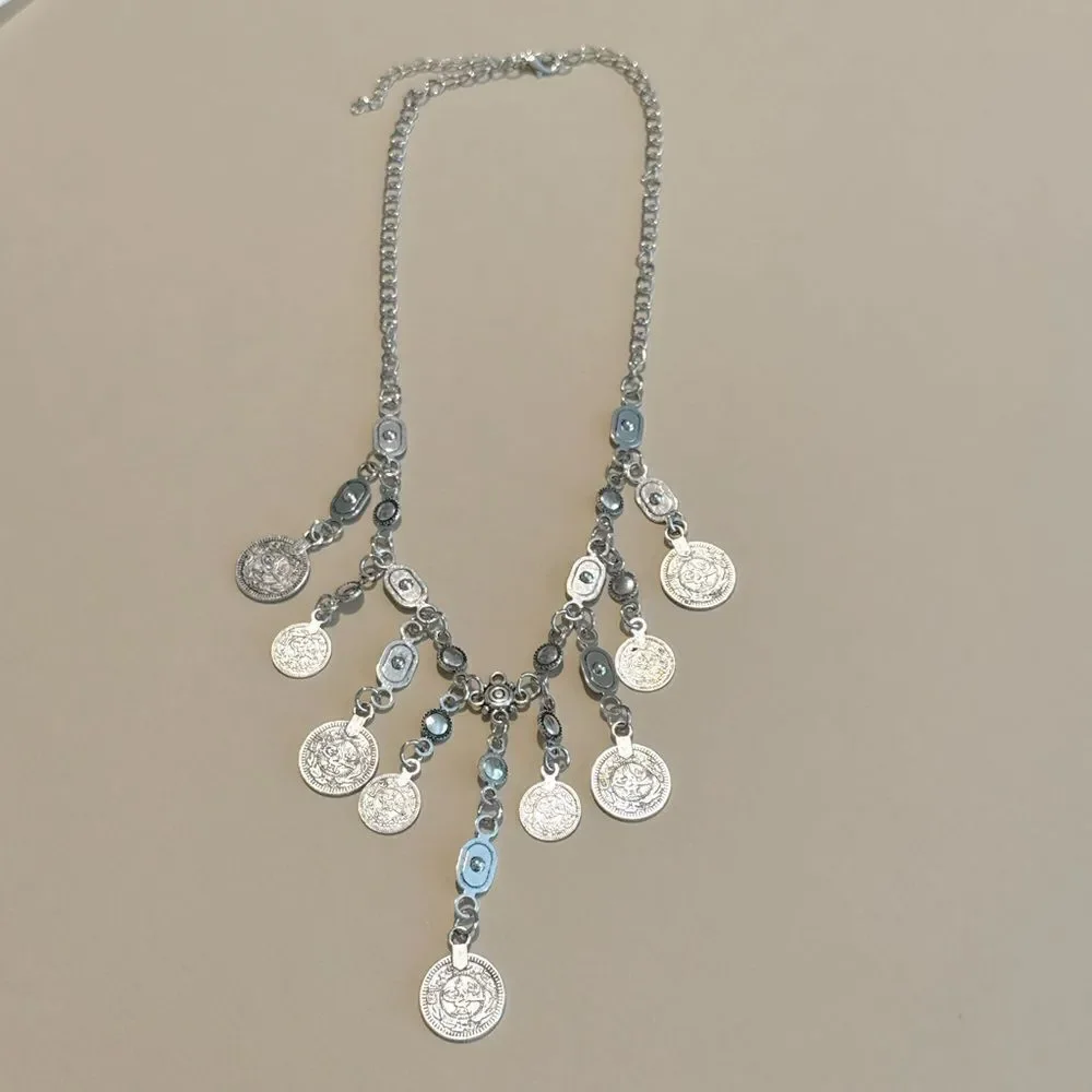 Boho coin necklace #1587